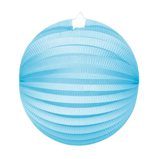 Lampion - 25 cm - rond - blauw