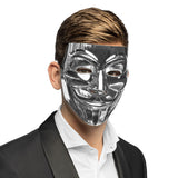 Boland gezichtsmasker Protest - zilver