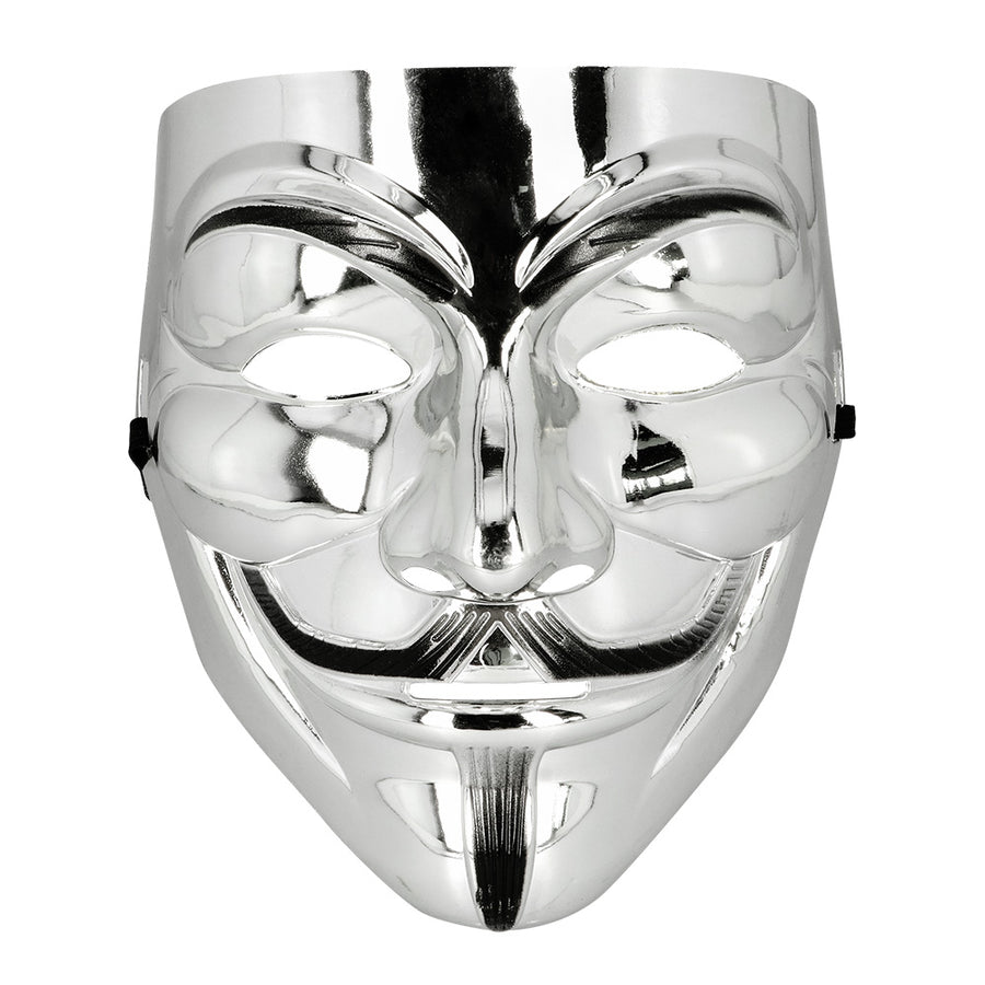 Boland gezichtsmasker Protest - zilver