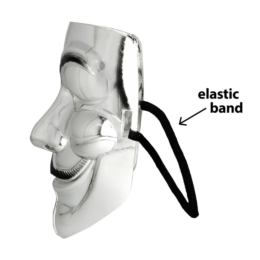 Boland gezichtsmasker Protest - zilver