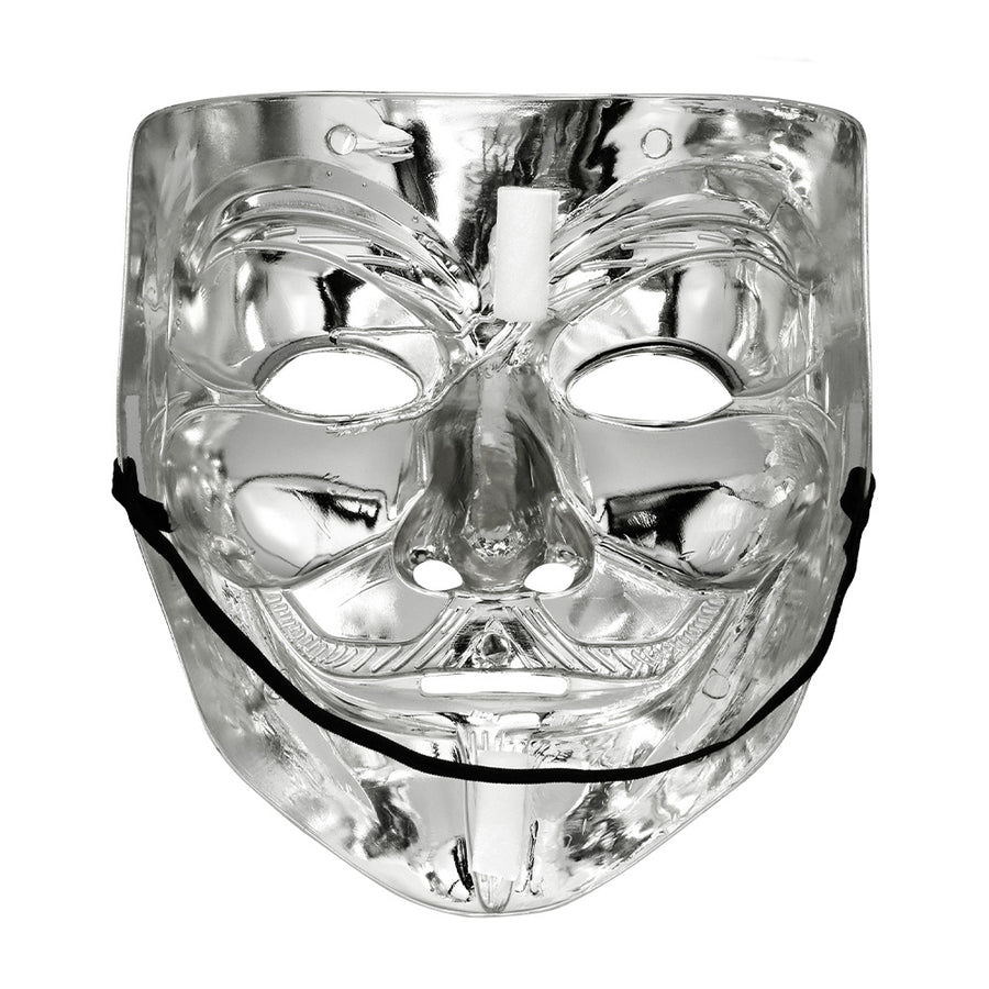 Boland gezichtsmasker Protest - zilver