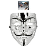 Boland gezichtsmasker Protest - zilver