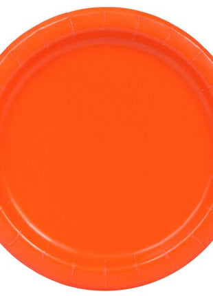 Paper plates - 8 pieces - 23 cm - orange