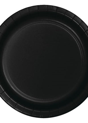 Paper plates - 8 pieces - 23 cm - black