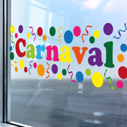 Carnaval Raamsticker - 75 x 25 cm