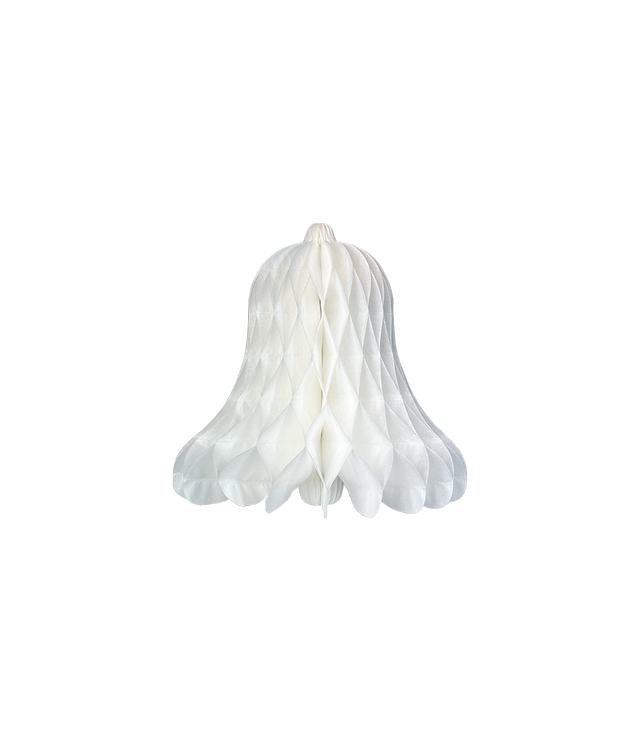 Kerstklok 30 cm - wit