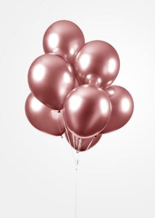 Ballonnen - 10 stuks - 30 cm - chrome roségoud