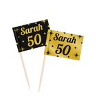 Sarah 50 jaar Cocktailprikketjes - 20 stuks - Classy