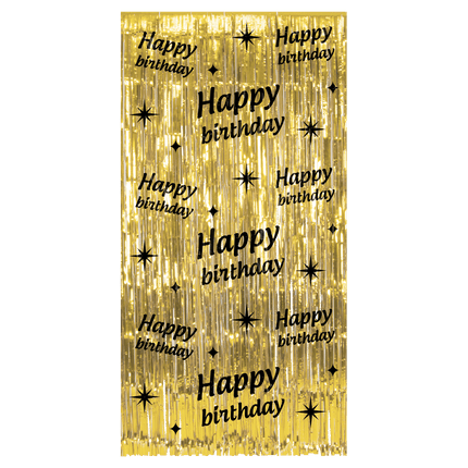 Foliegordijn - 200 x 100 cm - Happy Birthday - Classy
