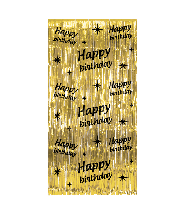 Foliegordijn - 200 x 100 cm - Happy Birthday - Classy