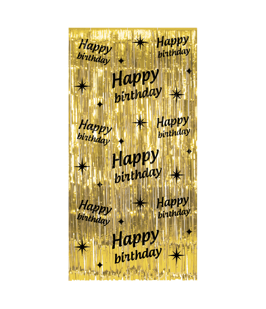 Foliegordijn - 200 x 100 cm - Happy Birthday - Classy