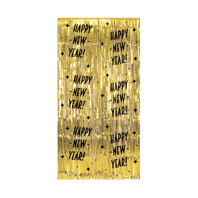 Happy New Year foliegordijn - 200 x 100 cm - Classy