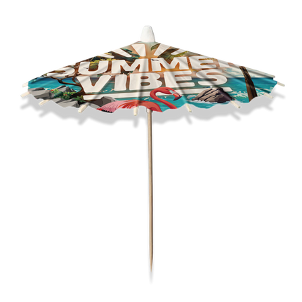 Summer Vibes parasol cocktailprikkers - 8 stuks