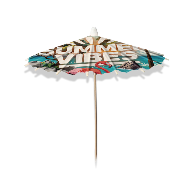 Summer Vibes parasol cocktailprikkers - 8 stuks