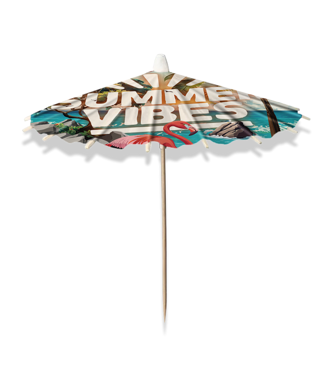 Summer Vibes parasol cocktailprikkers - 8 stuks