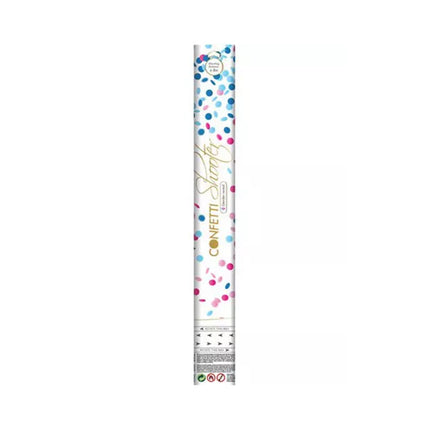 Confetti shooter - 40 cm - gender reveal boy