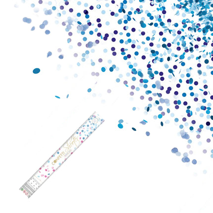 Confetti shooter - 40 cm - gender reveal boy