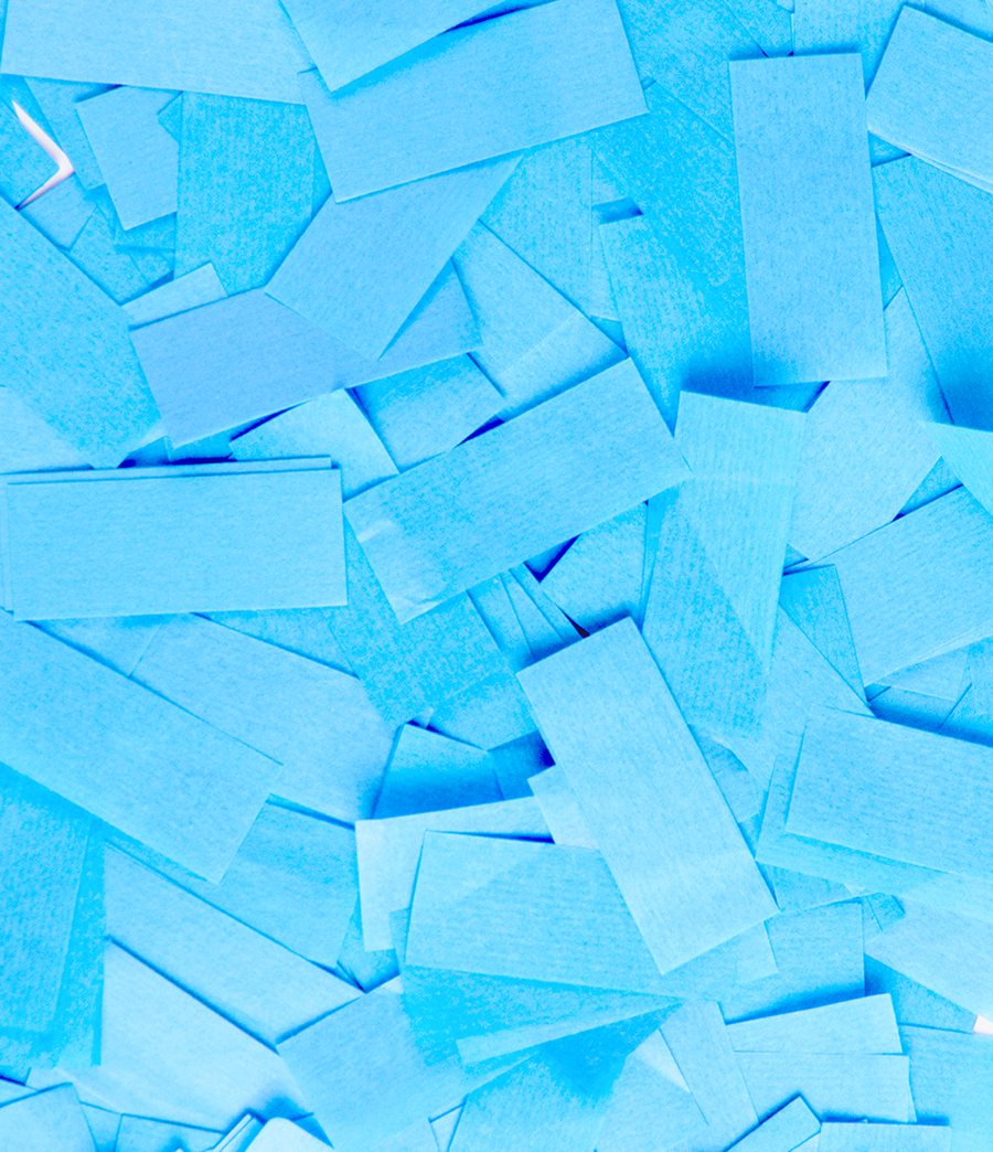 Confetti shooter - 40 cm - gender reveal boy