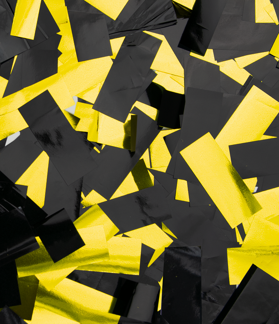 Confetti shooter - 40 cm - zwart goud