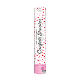 Confetti shooter - 40 cm - rode hartjes - papier