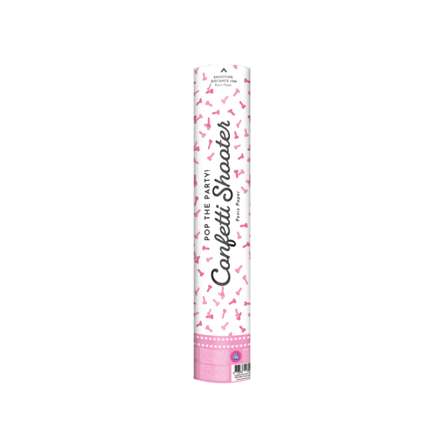 Confettikanon roze piemels