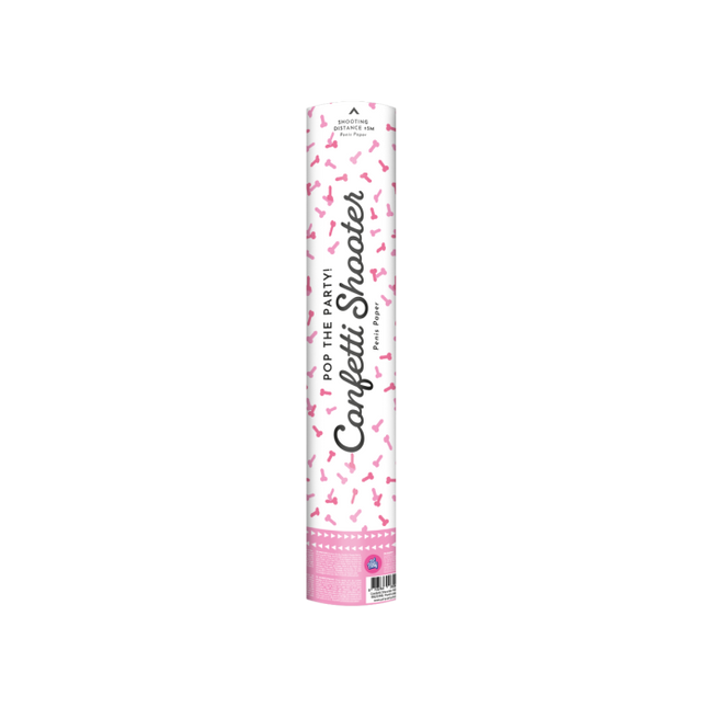 Confettikanon roze piemels