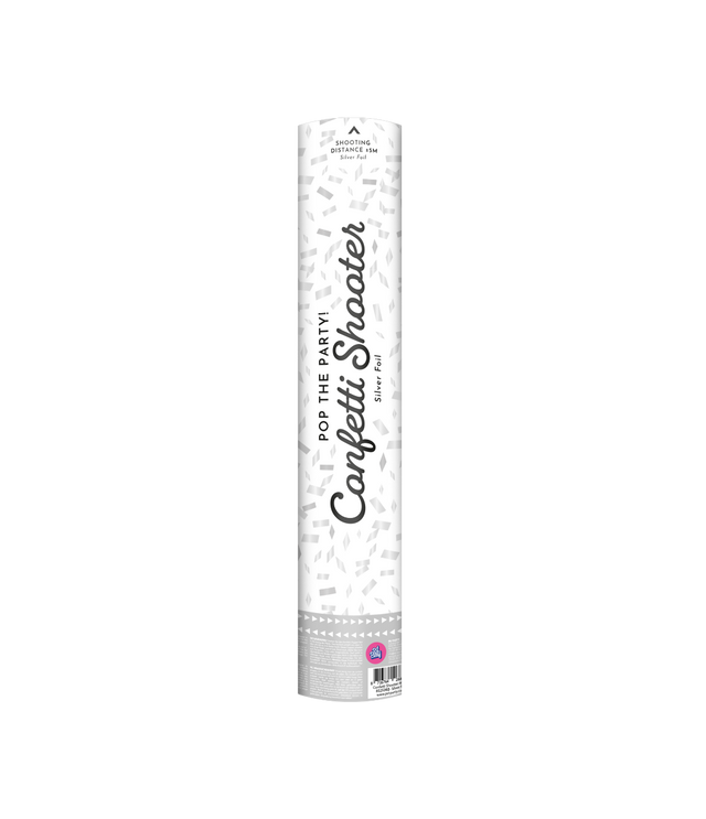 Confetti shooter - 40 cm - zilver