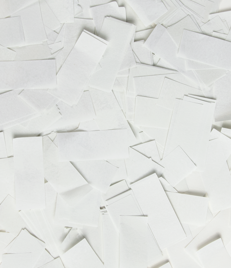 Confetti shooter - 40 cm - wit papier