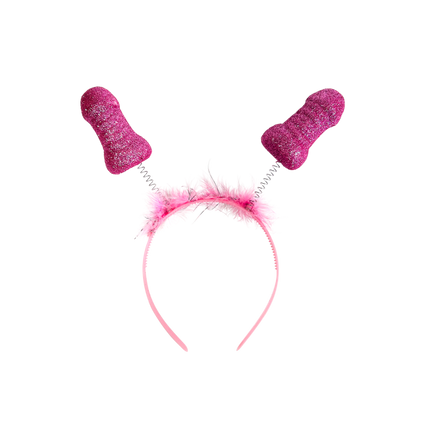 Piemel haarband - zwaaiende roze penis