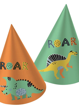 Dino Paper Hats - Pack of 6 - ROAR