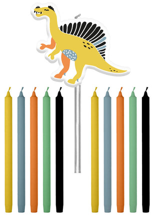 Dino Candles - 11 pieces - 10 cm - ROAR