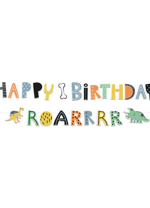 Dino Letter Garlands - 2 pieces - 150 cm - ROAR