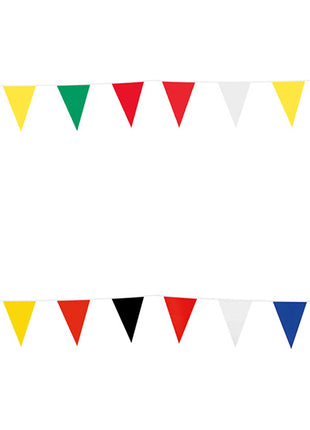 Bunting - 10 meters - 20 x 30 cm - three-colored