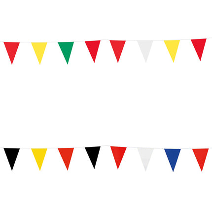 Bunting - 10 meters - 20 x 30 cm - three-colored