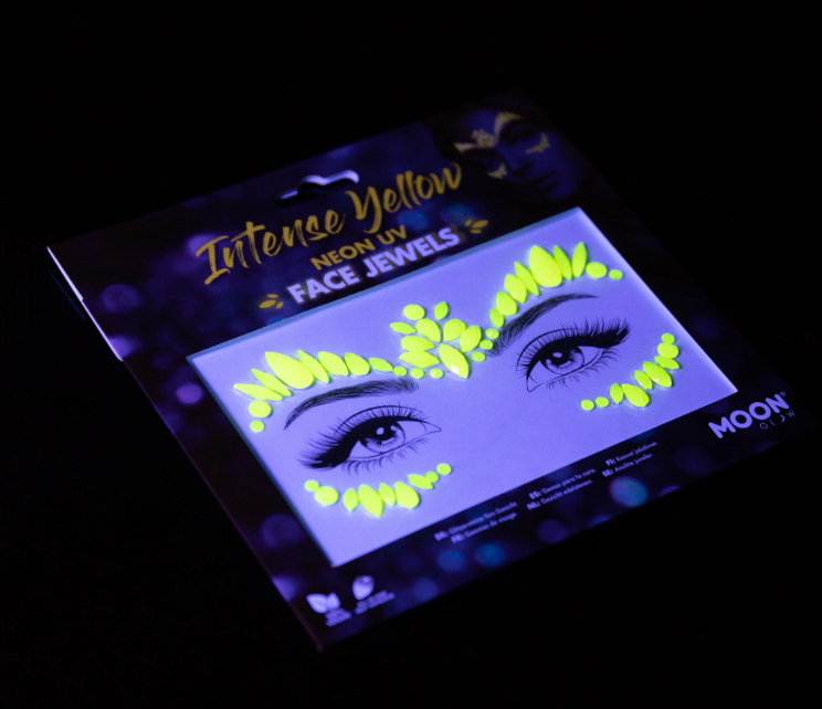 Gezichtsjuwelen Intense NEON geel