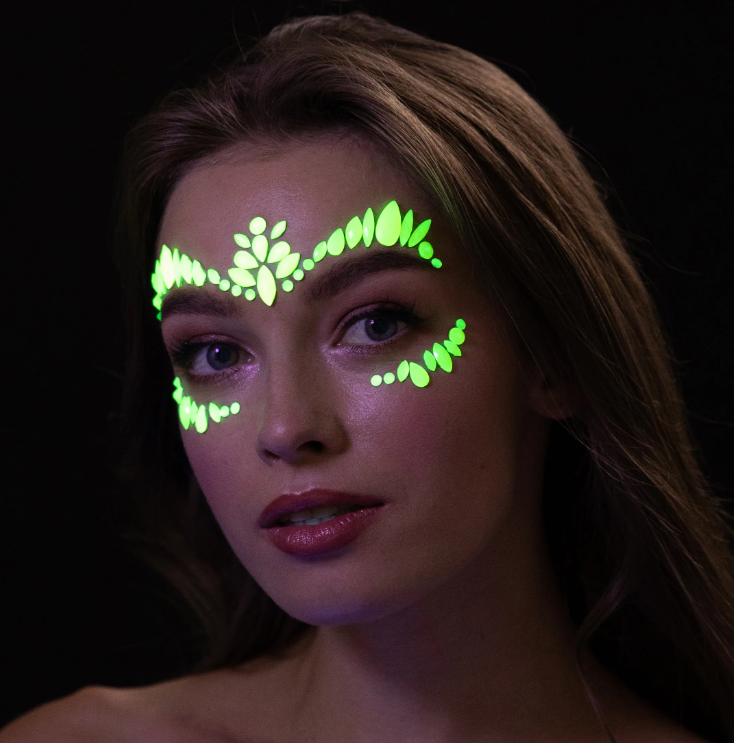 Gezichtsjuwelen Intense NEON geel