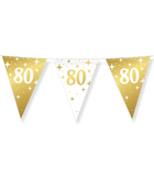 80 jaar Vlaggenlijn - 10 meter - goud en wit