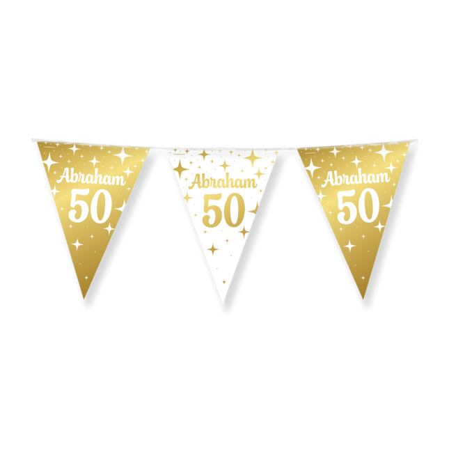 Abraham Vlaggenlijn - 10 meter - goud en wit - 50 jaar