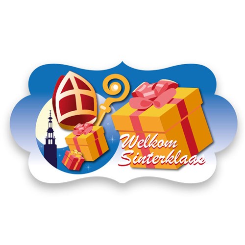 Welkom Sinterklaas - Feestbord - 42 x 22 cm
