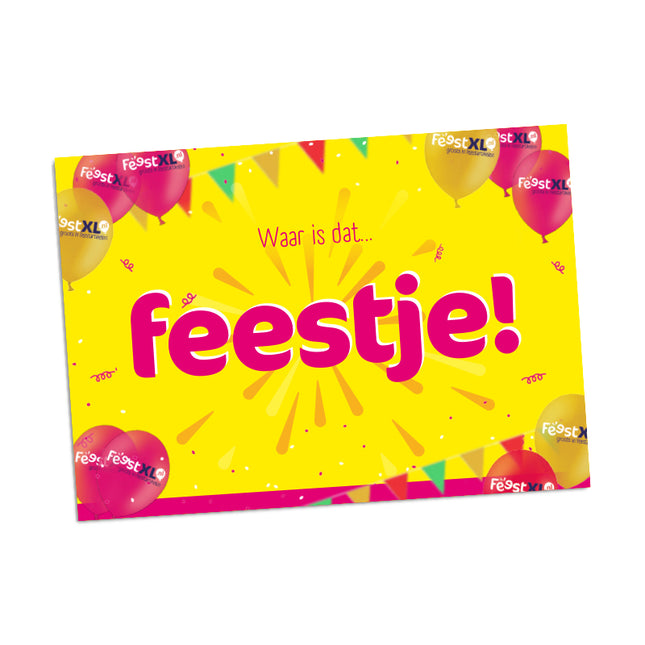 Wenskaart 'Feest' - Zelf te beschrijven