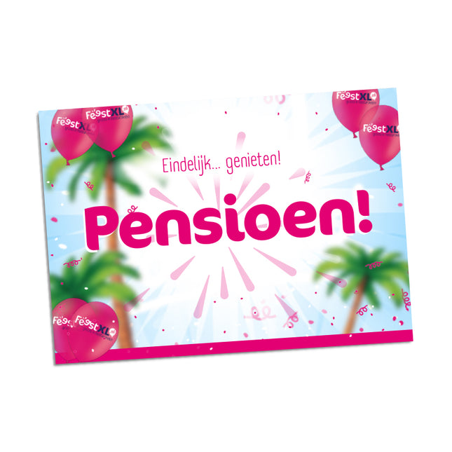 Wenskaart 'Pensioen' - Zelf te beschrijven