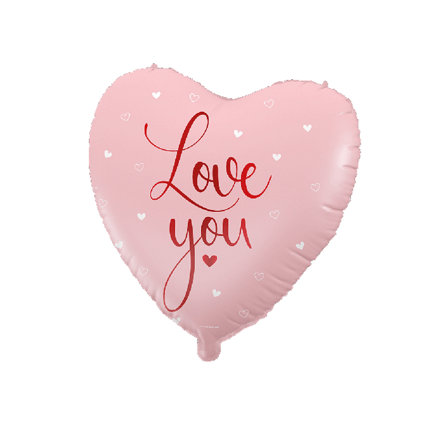 Folieballon hart - Love You - 60 cm