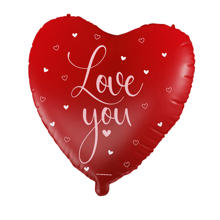 Folieballon hart - Love You - 46 cm