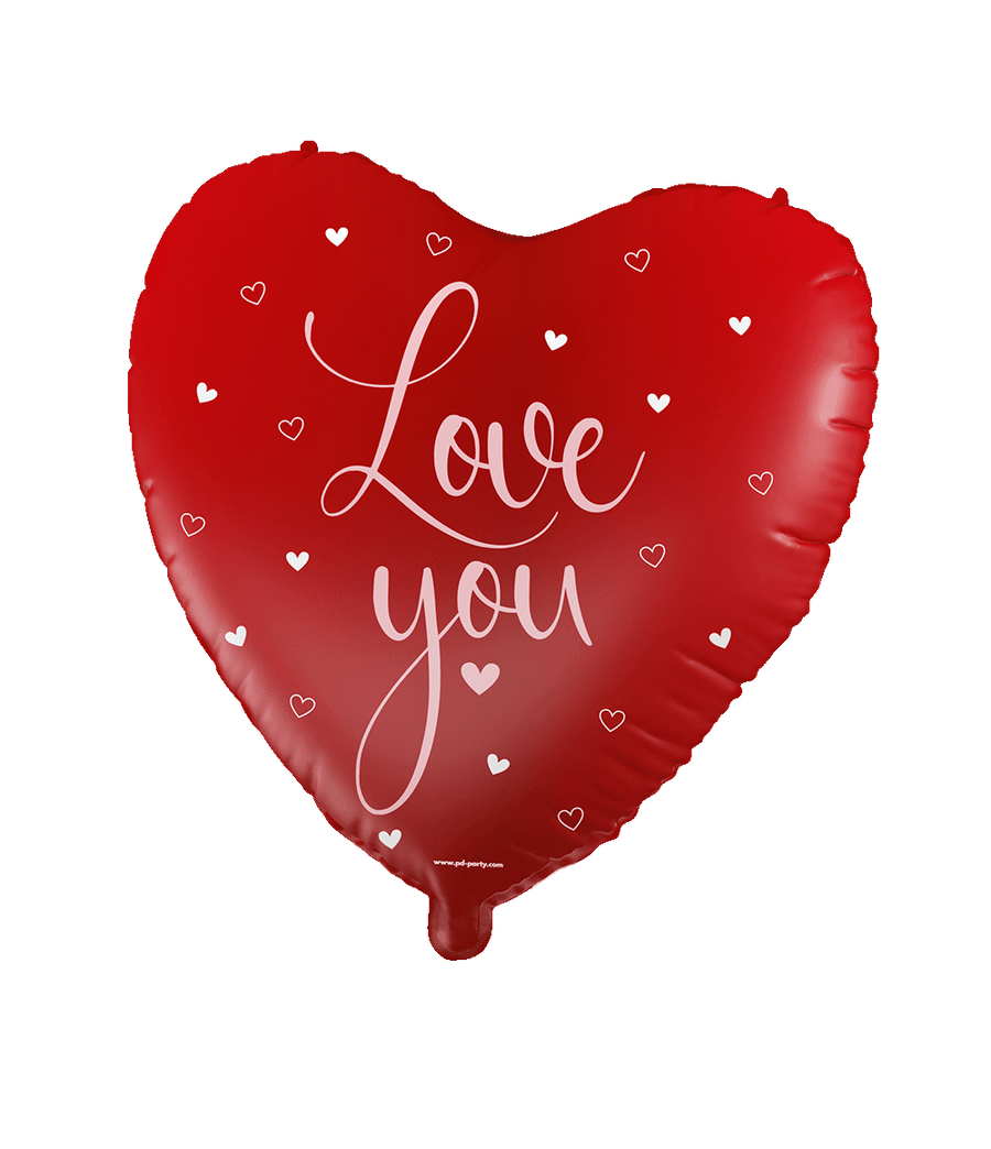 Folieballon hart - Love You - 46 cm