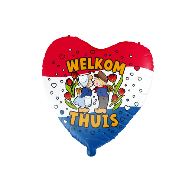 Welkom thuis Folieballon hart - 60 cm