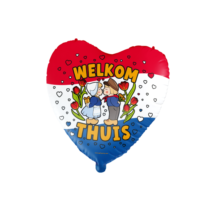 Welkom thuis Folieballon hart - 60 cm