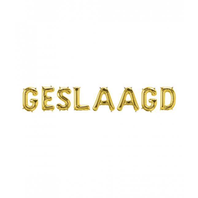 Geslaagd Folieballon - 40 cm - goud