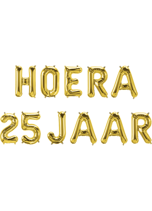 Hoera 25 jaar folieballon - 40 cm