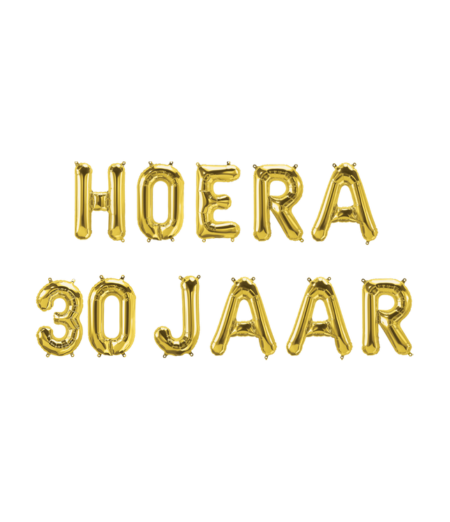 Hoera 30 jaar folieballon - 40 cm
