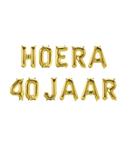 Hoera 40 jaar folieballon - 40 cm